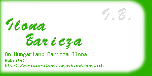 ilona baricza business card